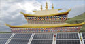 solar panels on buddhist temple